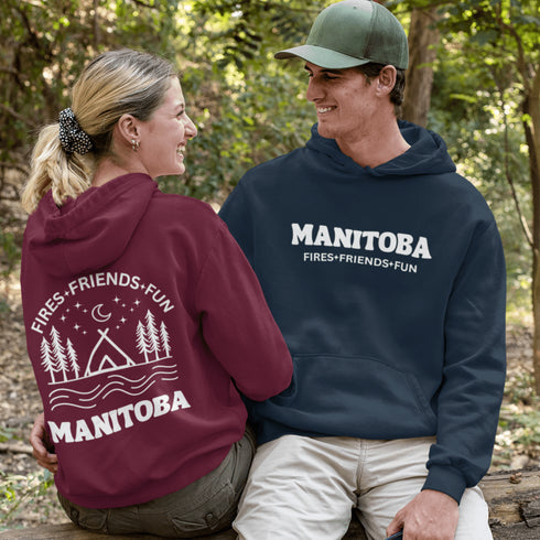 C & Win Sports Manitoba-Fires, Friends, Fun Hoodie (Double Sided) - C & Win Sports